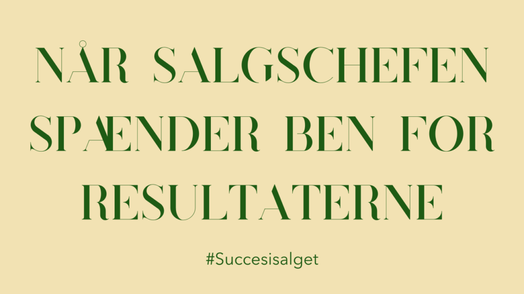 Blogheader - Salgschefen spænder ben